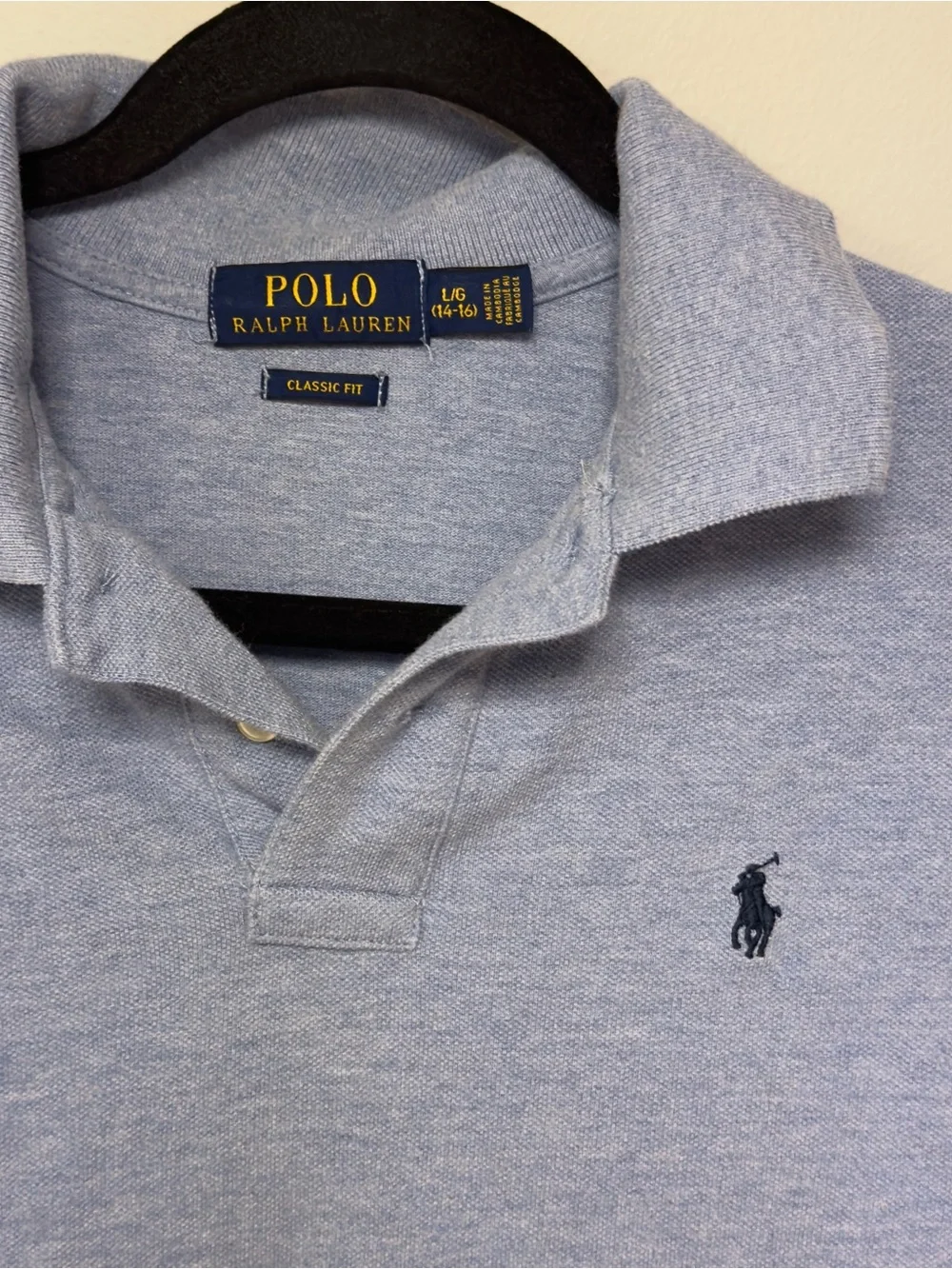 Polo by Ralph Lauren Boys Blue Polo Size L 14/16